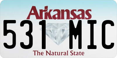 AR license plate 531MIC