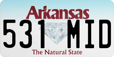 AR license plate 531MID