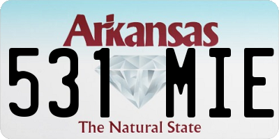 AR license plate 531MIE