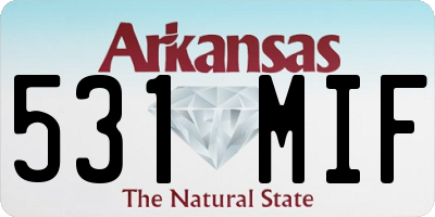 AR license plate 531MIF