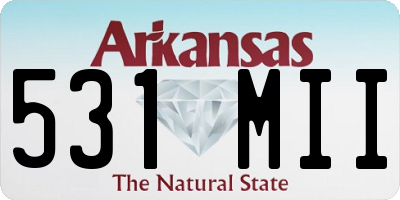 AR license plate 531MII