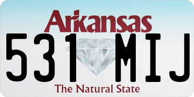 AR license plate 531MIJ