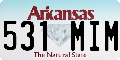 AR license plate 531MIM