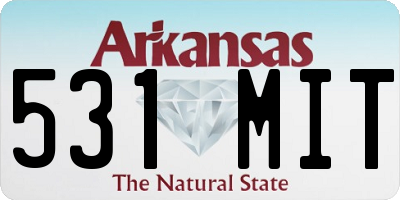 AR license plate 531MIT