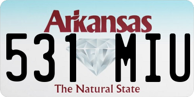 AR license plate 531MIU