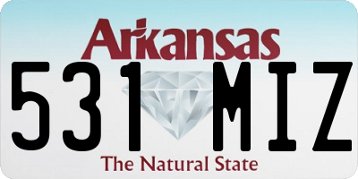 AR license plate 531MIZ