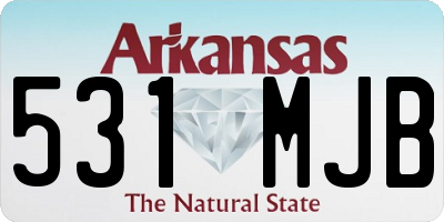 AR license plate 531MJB