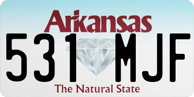 AR license plate 531MJF