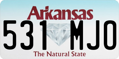 AR license plate 531MJO