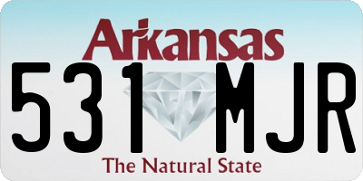 AR license plate 531MJR