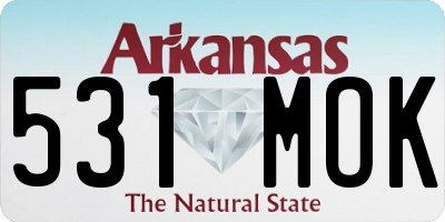 AR license plate 531MOK