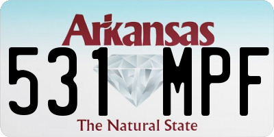 AR license plate 531MPF