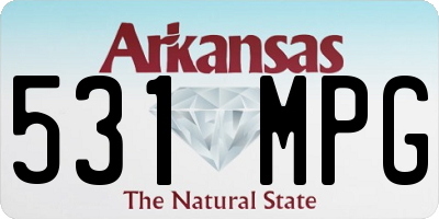 AR license plate 531MPG