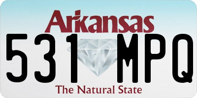 AR license plate 531MPQ