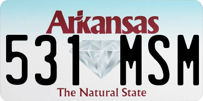 AR license plate 531MSM