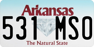 AR license plate 531MSO