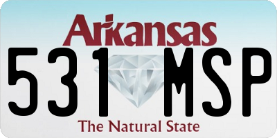 AR license plate 531MSP