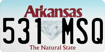 AR license plate 531MSQ