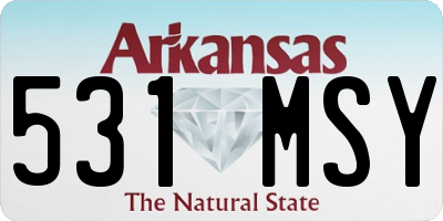 AR license plate 531MSY