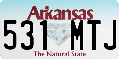 AR license plate 531MTJ
