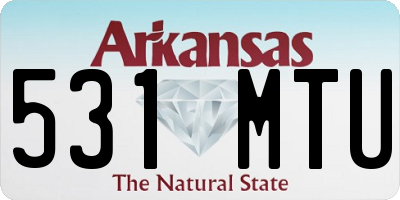 AR license plate 531MTU