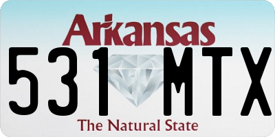 AR license plate 531MTX