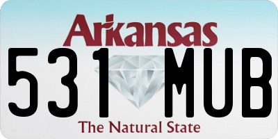 AR license plate 531MUB