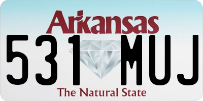 AR license plate 531MUJ