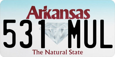 AR license plate 531MUL