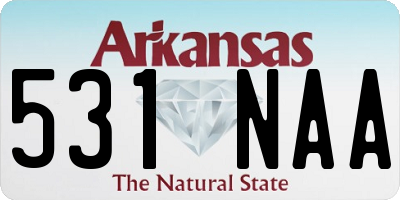 AR license plate 531NAA