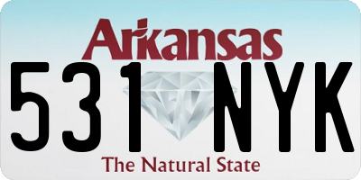 AR license plate 531NYK