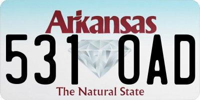 AR license plate 531OAD