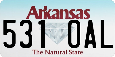 AR license plate 531OAL