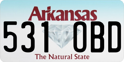 AR license plate 531OBD
