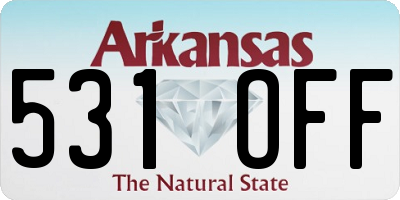 AR license plate 531OFF