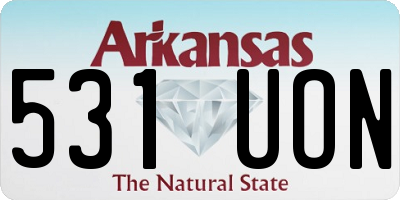 AR license plate 531UON