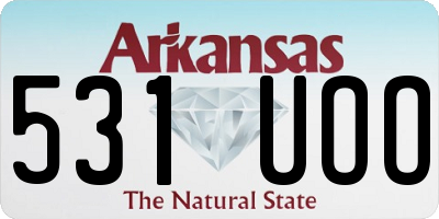 AR license plate 531UOO