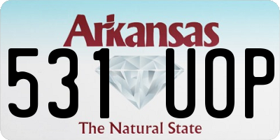 AR license plate 531UOP