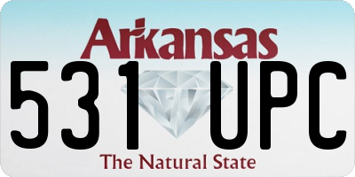 AR license plate 531UPC