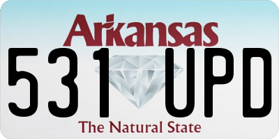AR license plate 531UPD