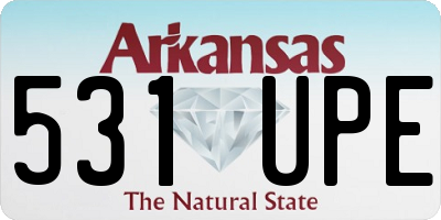 AR license plate 531UPE
