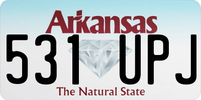 AR license plate 531UPJ