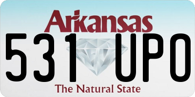 AR license plate 531UPO