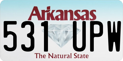 AR license plate 531UPW