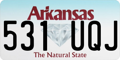 AR license plate 531UQJ