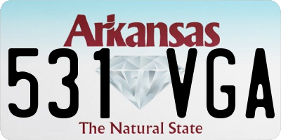 AR license plate 531VGA