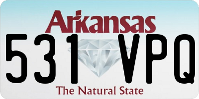 AR license plate 531VPQ