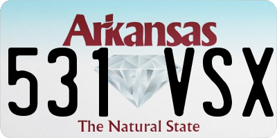 AR license plate 531VSX