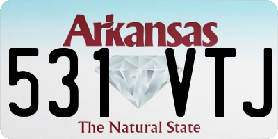 AR license plate 531VTJ