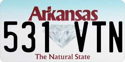 AR license plate 531VTN